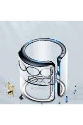 Galaxy S21 Plus Ile Uyumlu Kılıf Dört Köşeli Lazer Şeffaf Gri thumbnail 3