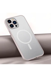 Iphone 12 Pro Ile Uyumlu Şeffaf Renkli Transparan Chatoyant Magsafe Uyumlu Kılı Rosegold thumbnail 1