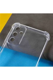 Galaxy M23 Ile Uyumlu Kılıf Kamera Korumalı Clear Anti-shock Sert Arka Kapak Şeffaf thumbnail 2