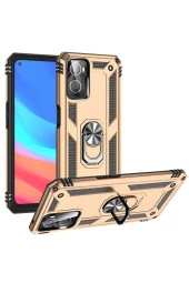 Oppo A36 Ile Uyumlu Kılıf Shockprof Yüzük Tutuculu Vega Gold - 1
