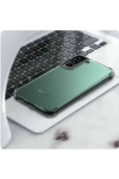 Galaxy S22 Ile Uyumlu Kılıf Kamera Korumalı Clear Anti-shock Sert Arka Kapak Şeffaf thumbnail 2