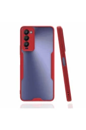 Tecno Camon 18 P Ile Uyumlu Kılıf Renkli Kenar Perfe Tpu Silikon Kırmızı thumbnail 1