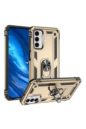 Galaxy M23 Ile Uyumlu Kılıf Shockprof Yüzük Tutuculu Vega Gold - 1