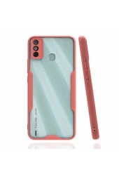 Tecno Spark 6 Go Ile Uyumlu Kılıf Renkli Kenar Perfe Tpu Silikon Pembe thumbnail 4