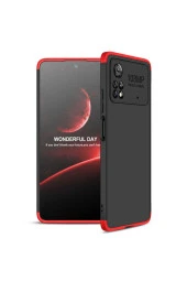 Galaxy A13 4g Ile Uyumlu Kılıf Soft Hard Koruma Ays Siyah-kırmızı thumbnail 1