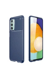 Galaxy M23 Ile Uyumlu Kılıf Karbon Delüx Tpu Silikon Lacivert thumbnail 1
