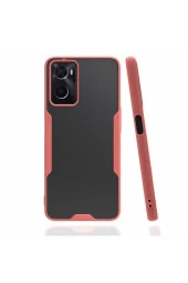 Oppo A36 Ile Uyumlu Kılıf Renkli Kenar Perfe Tpu Silikon Pembe thumbnail 1
