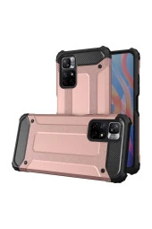 Xiaomi Redmi Note 11t 5g Ile Uyumlu Kılıf Shockproof Zırh Koruma Rosegold thumbnail 1