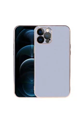 Iphone 12 Pro Ile Uyumlu Kılıf Kamera Korumalı Parlak Renk Tasarımlı Emollient Kılıf Mavi Açık thumbnail 3