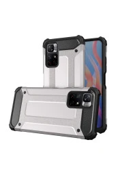 Xiaomi Redmi Note 11t 5g Ile Uyumlu Kılıf Shockproof Zırh Koruma Gri thumbnail 1