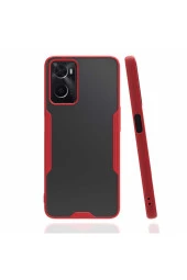 Oppo A36 Ile Uyumlu Kılıf Renkli Kenar Perfe Tpu Silikon Kırmızı thumbnail 1