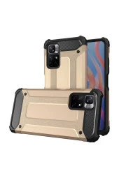 Xiaomi Redmi Note 11t 5g Ile Uyumlu Kılıf Shockproof Zırh Koruma Gold thumbnail 1
