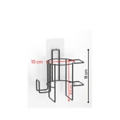 TEKNOTEL YAPIŞKANLI FÖN TUTUCU FÖN ASKISI MAT SİYAH ST162 thumbnail 3