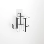 TEKNOTEL YAPIŞKANLI FÖN TUTUCU FÖN ASKISI MAT SİYAH ST162 thumbnail 1