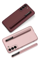 Galaxy S22 Ile Uyumlu Kılıf Kamera Korumalı Kalem Bölmeli + Kalem Hediyeli Fetching Kapak Siyah thumbnail 4