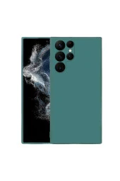 Galaxy S22 Ultra Ile Uyumlu Kılıf Mara Silky Termoplastik Kılıf Koyu Yeşil thumbnail 1