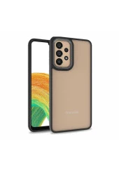Galaxy A33 5g Ile Uyumlu Kılıf Kontrast Renk Tasarımlı Cynosure Kapak Siyah thumbnail 1