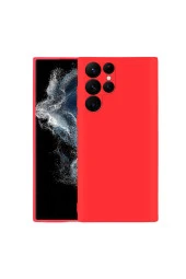 Galaxy S22 Ultra Ile Uyumlu Kılıf Mara Silky Termoplastik Kılıf Kırmızı thumbnail 1
