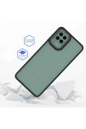 Galaxy M22 Ile Uyumlu Kılıf Kontrast Renk Tasarımlı Cynosure Kapak Lila thumbnail 3