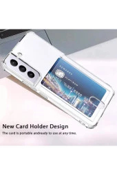 Samsung Galaxy S22 Plus Ile Uyumlu Transparent Pulisic Kartlıklı Antişok Kılıf Şeffaf thumbnail 2
