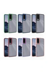 Vivo Y11s Ile Uyumlu Kılıf Kontrast Renk Tasarımlı Cynosure Kapak Yeşil thumbnail 2