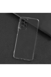 Galaxy A23 Ile Uyumlu Kılıf Süper Şeffaf Silikon Kapak Şeffaf thumbnail 3