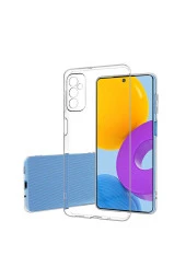Galaxy M52 Ile Uyumlu Kılıf Süper Şeffaf Silikon Kapak Şeffaf thumbnail 1