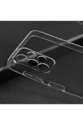 Galaxy A23 Ile Uyumlu Kılıf Süper Şeffaf Silikon Kapak Şeffaf thumbnail 2