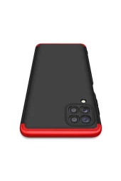 Galaxy A22 4g Ile Uyumlu Kılıf Soft Hard Koruma Ays Siyah-mavi thumbnail 3