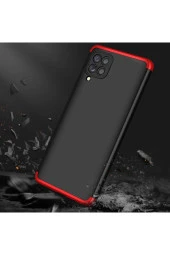 Galaxy A22 4g Ile Uyumlu Kılıf Soft Hard Koruma Ays Siyah-gri thumbnail 2