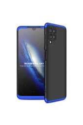 Galaxy A22 4g Ile Uyumlu Kılıf Soft Hard Koruma Ays Siyah-mavi thumbnail 1