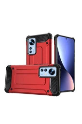 Xiaomi Mi 12 Ile Uyumlu Kılıf Shockproof Zırh Koruma Kırmızı thumbnail 1