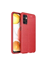 Galaxy A23 Ile Uyumlu Kılıf Niss Silikon Deri Görünümlü Kırmızı thumbnail 1