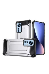 Xiaomi Mi 12 Ile Uyumlu Kılıf Shockproof Zırh Koruma Gri thumbnail 1