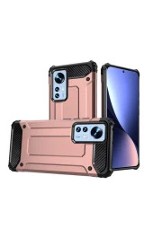 Xiaomi Mi 12 Ile Uyumlu Kılıf Shockproof Zırh Koruma Rosegold thumbnail 1
