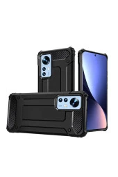 Xiaomi Mi 12 Ile Uyumlu Kılıf Shockproof Zırh Koruma Siyah thumbnail 1