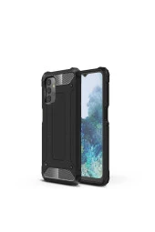 Galaxy A23 Ile Uyumlu Kılıf Shockproof Zırh Koruma Siyah thumbnail 1