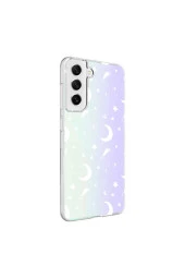 Galaxy S21 Ile Uyumlu Kılıf Parlayan Fosfor Yüzeyli Desenli Kapak Moon thumbnail 1