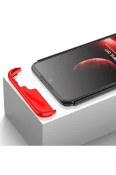 Galaxy S22 Plus Ile Uyumlu Kılıf 3 Parça 360 Soft Hard Koruma Siyah thumbnail 3