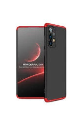 Galaxy A73 Kılıf Soft Hard Koruma Ays Siyah-kırmızı thumbnail 1