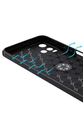 Galaxy A73 Kılıf Ravel Yüzük Tutuculu Standlı Silikon Siyah-mavi thumbnail 3