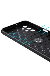 Galaxy A13 4gkılıf Ravel Yüzük Tutuculu Standlı Silikon Siyah thumbnail 3