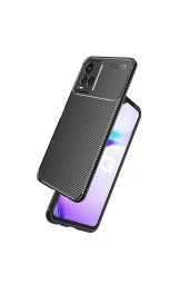 Vivo Y21s Kılıf Karbon Delüx Tpu Silikon Siyah thumbnail 3