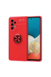 Galaxy A53 5g Kılıf Ravel Yüzük Tutuculu Standlı Silikon Kırmızı - 1