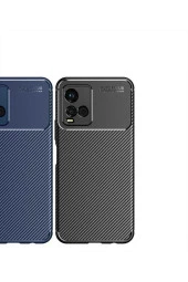 Vivo Y53s Kılıf Karbon Delüx Tpu Silikon Lacivert thumbnail 3