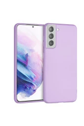 Galaxy S21 Fe Uyumlu Kılıf Kadife İç Yüzey Silikon Vieri Kılıf Lila thumbnail 1