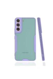 Galaxy S22 Renkli Kenar Perfe Tpu Silikon Mor thumbnail 1