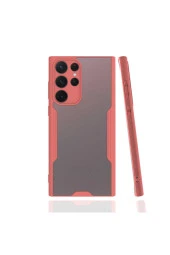 Galaxy S22 Ultra Renkli Kenar Perfe Tpu Silikon Pembe thumbnail 1