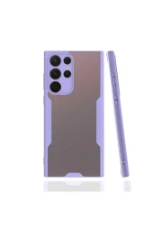 Galaxy S22 Ultra Renkli Kenar Perfe Tpu Silikon Mor thumbnail 1