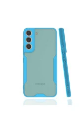 Galaxy S22 Renkli Kenar Perfe Tpu Silikon Mavi thumbnail 1